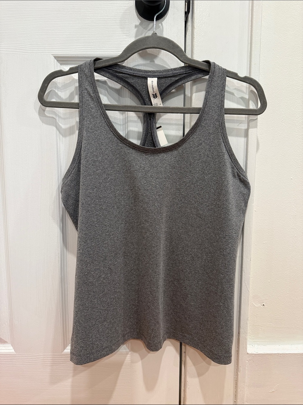 all in motion Gray Racerback Tank Top